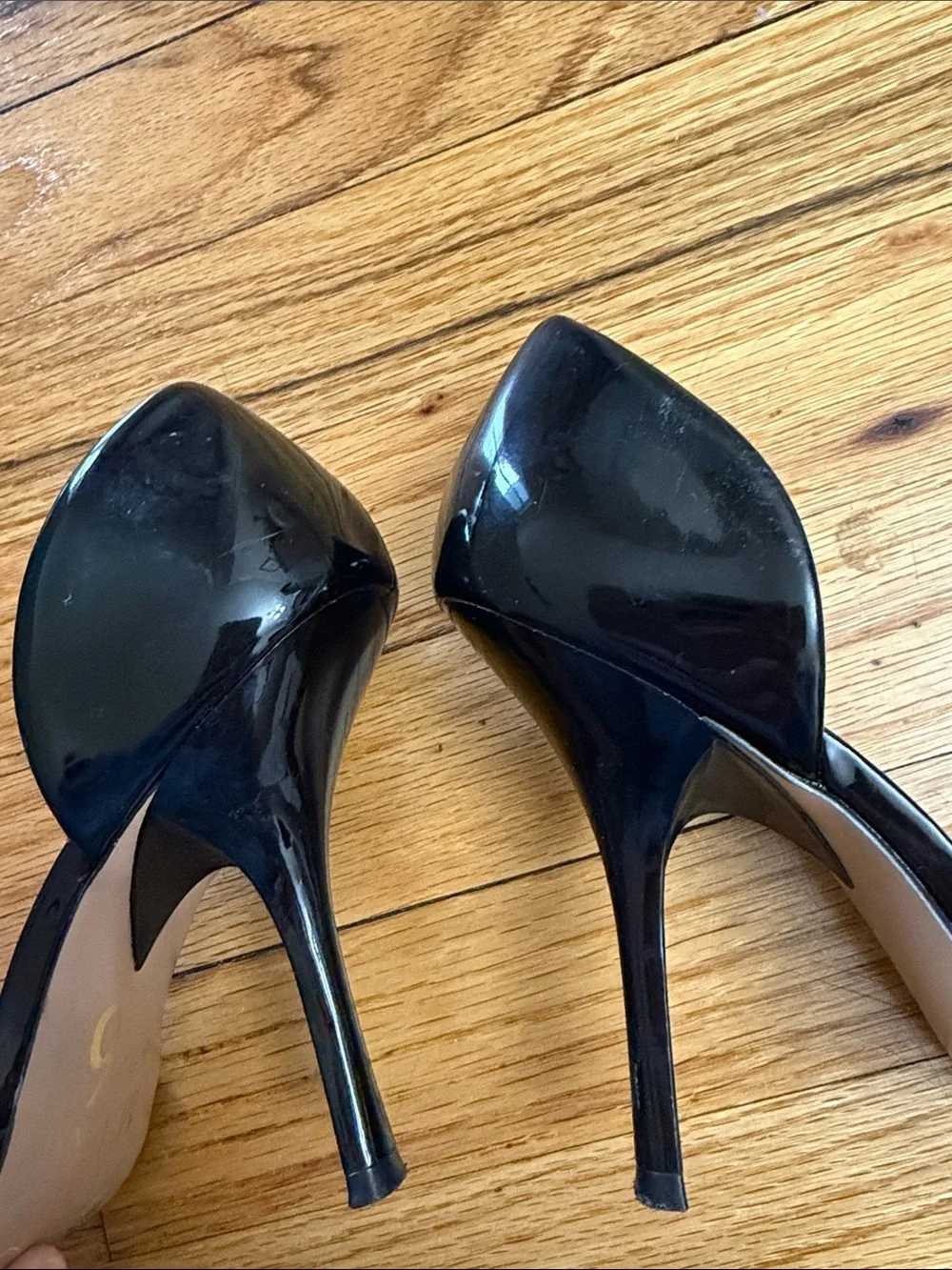 Black Patent Leather Heels Size 7